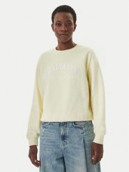 Calvin Klein Jeans Bluza Logo Graphic LV047F818G Biały Regular Fit. Białe bluzy damskie Calvin Klein Jeans, xl, bez wzorów, z bawełny, bez kaptura. Za 409.99 zł.