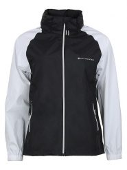 Peak Mountain Kurtka przeciwwiatrowa "Abrest" w kolorze czarno-białym rozmiar: M. Białe kurtki sportowe damskie Peak Mountain, m, bez wzorów, z materiału, bez kaptura. Za 130.99 zł.