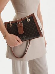 Nine West Torebka CEO-Karna-KY217 Brązowy. Brązowe torebki klasyczne damskie Nine West, z materiału, bez dodatków. Za 229.99 zł.