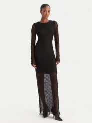 Eleh Sukienka wieczorowa EFW250330 Czarny Slim Fit. Czarne sukienki damskie Eleh, bez wzorów, z syntetyku, wizytowe, bez ramiączek. Za 569.99 zł.