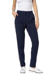 Heine Spodnie w kolorze granatowym rozmiar: 40. Niebieskie spodnie materiałowe damskie Heine, bez wzorów, z materiału. Za 82.83 zł.