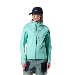 Kurtka nieprzemakalna softshell 2,5 warstwy damska Rossignol. Zielone kurtki sportowe damskie Rossignol, bez wzorów, z softshellu, bez kaptura. Za 847.50 zł.