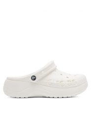 Crocs Klapki BAYA PLATFORM CLOG 208186-100 Écru. Klapki damskie Crocs, bez wzorów, z materiału, bez obcasa, bez zapięcia. Za 199.99 zł.