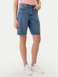 Calvin Klein Jeans Szorty jeansowe LV047F674G Niebieski Loose Fit. Niebieskie szorty damskie Calvin Klein Jeans, bez wzorów, z bawełny. Za 369.99 zł.