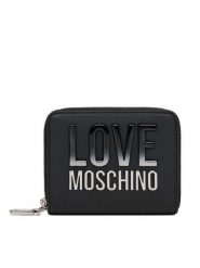 LOVE MOSCHINO Portfel JC5726PP0MKD000B Czarny. Czarne portfele damskie Love Moschino, bez wzorów, ze skóry. Za 519.99 zł.