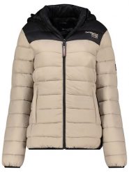 Geographical Norway Kurtka pikowana "Atikoclerc" w kolorze beżowym rozmiar: S. Brązowe kurtki damskie Geographical Norway, s, bez wzorów, bez kaptura. Za 202.03 zł.