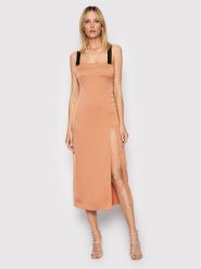 Pinko Sukienka koktajlowa Macadamia 1N13K6 A04E Pomarańczowy Regular Fit. Brązowe sukienki damskie Pinko, bez wzorów, z wiskozy, wizytowe, bez ramiączek. Za 449.00 zł.