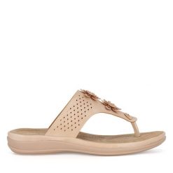 Japonki Clara Barson. Brązowe klapki damskie Clara Barson, bez wzorów, bez obcasa, bez zapięcia. Za 89.99 zł.