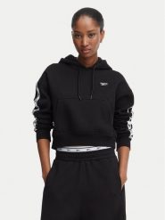 Reebok Bluza Daniella RK25684CCW Czarny Regular Fit. Czarne bluzy damskie Reebok, l, bez wzorów, z bawełny, bez kaptura. Za 219.99 zł.