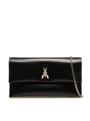 Patrizia Pepe Torebka CB5460/L011-K118 Czarny. Czarne torebki wieczorowe damskie Patrizia Pepe, bez wzorów, ze skóry, bez dodatków. Za 549.99 zł.