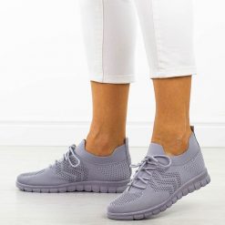 Szare sportowe buty damskie Potocki 16329. Szare obuwie sportowe casual damskie POTOCKI, z dresówki, do biegania. Za 89.00 zł.