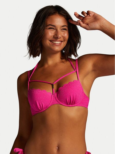 Hunkemöller Góra od bikini Scallop 204862 Różowy. Czerwone bikini Hunkemöller, bez wzorów, z syntetyku. Za 98.99 zł.