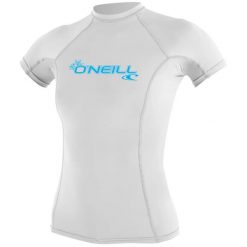 Damska koszulka typu rashguard O'Neill wetsuits Basic Skins. Białe bluzki damskie O'Neill, s, bez wzorów, ze skóry, eleganckie, bez kołnierzyka, bez ramiączek. Za 196.00 zł.