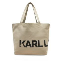 Torebka KARL LAGERFELD. Brązowe shopper bag KARL LAGERFELD, bez wzorów, bez dodatków. Za 239.99 zł.