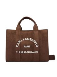 KARL LAGERFELD Torebka B4W30373 Brązowy ciemny. Brązowe torebki klasyczne damskie KARL LAGERFELD, z materiału, bez dodatków. Za 849.99 zł.