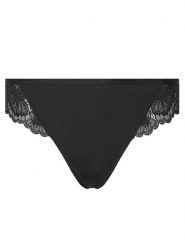 Hunkemöller Stringi Stormi 301620 Czarny. Czarne stringi Hunkemöller, bez wzorów, z syntetyku. Za 29.99 zł.