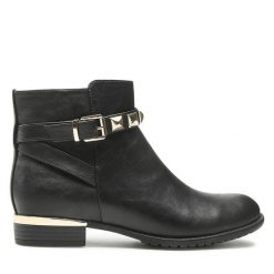 Botki Jenny Fairy. Czarne botki damskie Jenny Fairy, bez obcasa, na płaskiej podeszwie, bez zapięcia. Za 99.99 zł.