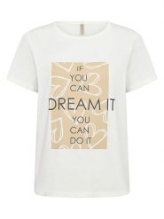 Soyaconcept Koszulka "Rina" w kolorze białym rozmiar: S. Białe bluzki damskie Soyaconcept, s, bez wzorów, z bawełny, bez kołnierzyka, bez ramiączek. Za 56.93 zł.