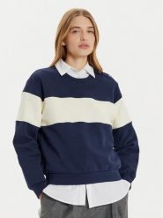 Gant Bluza Color Blocked 4201254 Granatowy Loose Fit. Niebieskie bluzy damskie Gant, xs, bez wzorów, z bawełny, bez kaptura. Za 449.99 zł.