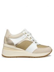 Geox Sneakersy D Zosma D558LA 085LY C1327 Złoty. Żółte obuwie sportowe damskie Geox, z materiału, bez zapięcia. Za 309.99 zł.