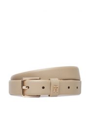 Tommy Hilfiger Pasek Damski Th Square 2.5 Go AW0AW17756 Beżowy. Brązowe paski damskie Tommy Hilfiger, bez wzorów, ze skóry. Za 199.99 zł.