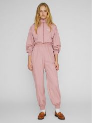 ROTATE Kombinezon Cliera RT495 Różowy Slim Fit. Czerwone sukienki damskie ROTATE, bez wzorów, z syntetyku, bez ramiączek. Za 1,009.00 zł.