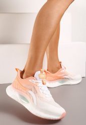 Biało-Pomarańczowe Buty Sportowe Sneakersy przed Kostkę ze Sznurowaniami Itesa. Białe obuwie sportowe casual damskie Born2be. Za 159.99 zł.