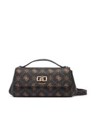 Guess Torebka Emelie Logo HWGP99 28190 Brązowy ciemny. Brązowe torebki klasyczne damskie Guess, ze skóry, bez dodatków. Za 584.99 zł.