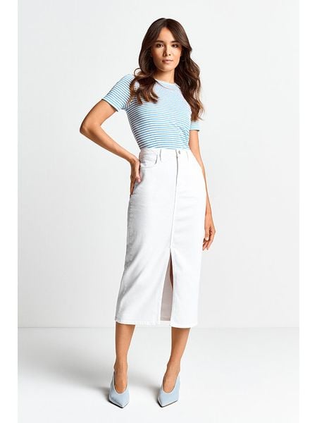 Rich & Royal Spódnica w kolorze białym rozmiar: W26. Białe spódnice damskie Rich & Royal, bez wzorów, midi. Za 143.90 zł.