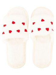 Zwillingsherz Kapcie w kolorze czerwono-kremowym rozmiar: L/XL. Brązowe kapcie damskie Zwillingsherz, z materiału. Za 56.66 zł.