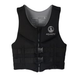 Kamizelka asekuracyjna damska AQUASTIC AQS-LVW. Czarne kamizelki damskie AQUASTIC, m, bez wzorów, bez kaptura. Za 149.99 zł.