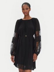 TWINSET Sukienka codzienna 251TP2783 Czarny Loose Fit. Czarne sukienki damskie Twinset, bez wzorów, z syntetyku, bez ramiączek. Za 729.99 zł.