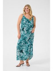 KAFFE curve Sukienka w kolorze turkusowym rozmiar: 54. Niebieskie sukienki damskie KAFFE curve, bez wzorów, z wiskozy, bez ramiączek. Za 86.99 zł.