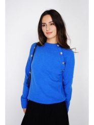 C& Jo Sweter w kolorze niebieskim rozmiar: 38. Niebieskie swetry klasyczne damskie C& Jo, z kaszmiru, bez kołnierzyka. Za 152.99 zł.