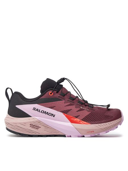Salomon Buty do biegania Sense Ride 5 Gore-Tex L47592300 Fioletowy. Fioletowe obuwie sportowe damskie Salomon, z gore-texu, bez zapięcia, do biegania. Za 459.99 zł.