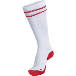 Getry piłkarskie dla dorosłych Hummel Element Football Sock. Białe legginsy sportowe damskie Hummel, bez wzorów, do piłki nożnej. Za 22.00 zł.