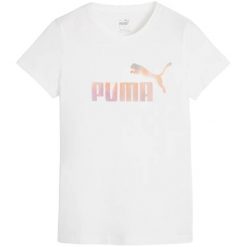 T-shirt Damski ESS+ Summer Daze. Białe t-shirty damskie Puma, l, bez wzorów, bez kołnierzyka. Za 138.99 zł.