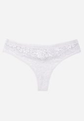 Szare Majtki Typu Stringi z Bawełną i Koronką Zeliche. Szare stringi Renee, bez wzorów, z bawełny. Za 9.99 zł.
