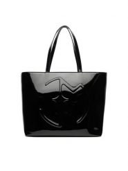 Eva Minge Torebka EO-ALISON-LDA8224-1 Czarny. Czarne shopper bag Eva Minge, bez wzorów, z materiału, bez dodatków. Za 239.99 zł.