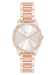 Tamaris Zegarek kwarcowy w kolorze różowozłoto-srebrnym rozmiar: onesize. Czerwone, analogowe zegarki damskie Tamaris, metalowe. Za 173.99 zł.