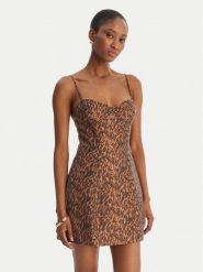 Bardot Sukienka koktajlowa Marcello 59817DB1 Brązowy Slim Fit. Brązowe sukienki damskie Bardot, bez wzorów, z syntetyku, wizytowe, bez ramiączek. Za 609.99 zł.