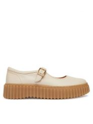 Clarks Półbuty Torhill Jane 26186305 Écru. Półbuty damskie Clarks, bez wzorów, ze skóry, bez obcasa, na płaskiej podeszwie, bez zapięcia. Za 519.99 zł.