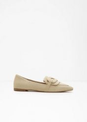 Loafersy. Zielone balerinki damskie bonprix, bez wzorów. Za 54.99 zł.