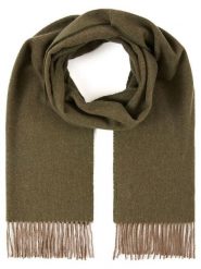 Lanerossi Wełniany szal "Turati" w kolorze ciemnozielonym - 190 x 30 cm rozmiar: onesize. Zielone szaliki damskie Lanerossi, bez wzorów, z materiału. Za 166.88 zł.