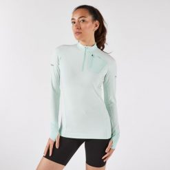 Bluza do biegania damska Kiprun Run 900 Warm. Niebieskie bluzy damskie KIPRUN, l, bez wzorów, z materiału, bez kaptura. Za 149.99 zł.