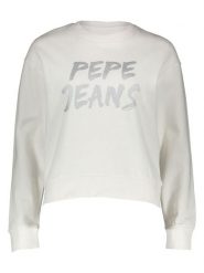 Pepe Jeans Sweter w kolorze białym rozmiar: XXS. Białe swetry klasyczne damskie Pepe Jeans, xxs, z bawełny, bez kołnierzyka. Za 166.49 zł.