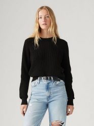 Levi´s Sweter w kolorze czarnym rozmiar: XS. Czarne swetry klasyczne damskie s, ze splotem, bez kołnierzyka. Za 116.45 zł.