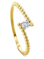 OR Carats Złoty pierścionek z diamentami rozmiar: 54. Żółte pierścionki damskie OR Carats, z diamentem, złote. Za 869.99 zł.