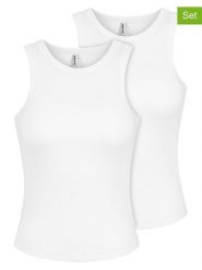 Sublevel Topy (2 szt.) w kolorze białym rozmiar: M. Białe koszulki sportowe damskie Sublevel, m, bez wzorów, bez ramiączek. Za 60.99 zł.