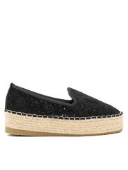 DeeZee Espadryle WSS20459-01 Czarny. Czarne espadryle damskie DeeZee, bez wzorów, z materiału, bez obcasa. Za 61.99 zł.